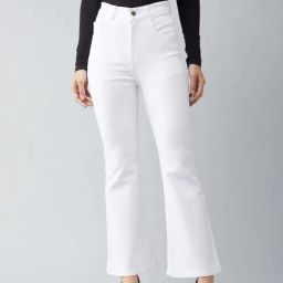 DOLCE CRUDO White Plain Jeans-image-37