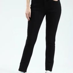 Monte Carlo Black Cotton Blend Solid Jeans-image-42