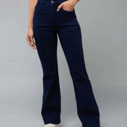 DOLCE CRUDO Navy Plain Jeans-picture-12