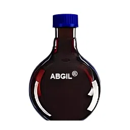 ABGIL Boiling Flask with Screw Cap Flat Bottom 20 L Amber Borosilicate Glass, FB-293-12 image 1