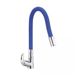 Jabra Single Flow Sink Cock Prime Series Brass Chrome Finish Deck Mount Blue-image-39