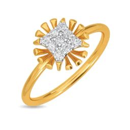 Kisna Diamond & Gold Jewellery Charmaine 14k (585) Diamond & Gold Ring For Women-picture-30