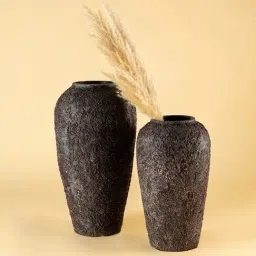 Whispering Homes Black Rust Argilla Terracotta Vase - Small-image-98