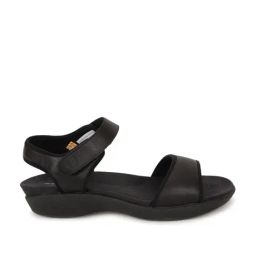 Hush Puppies by Bata Women's Black Ankle Strap Wedges-picture-16