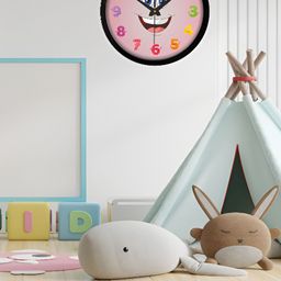 Orex Pink & Blue Printed Traditional Wall Clock-image-47