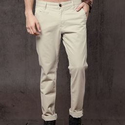 Roadster Men Beige Sustainable Chinos-image-26
