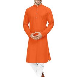 Eleni Trendz Men Cotton Solid Straight Kurta-image-75