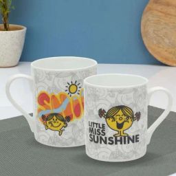 Clay Craft Multicolor Fine Ceramic Abstract Milk Mug 350 ml - 2 Pc-image-9