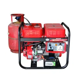 HPM Petrol and LPG 7.8 Amp Recoil & Self Start Portable Generator with In-Build Battery 2.1 kVA, GE-2400PS-12