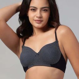 Clovia Navy Regular Fit Printed Bra-picture-27