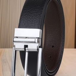 Provogue Men Textured Leather Reversible Formal Belt-image-63
