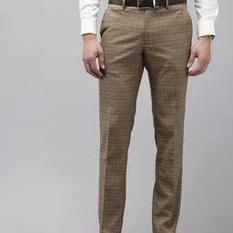 Van Heusen Men Checked Slim Fit Trousers-picture-24