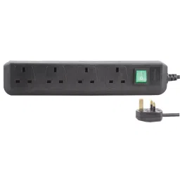 BRENNENSTUHL Extension Lead, Switch, 4Way, 1150403-36