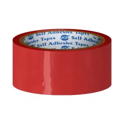VCR 50 m x 36 mm Biaxially Oriented Polypropylene Red Color Tape, 1 Roll Per Pack-8