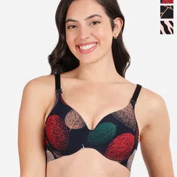shyaway Geometric Bra Medium Coverage Underwired Lightly Padded-4