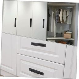 DHVSAM 1 Pcs Self Adhesive Cabinet Door Handle Stick On Handle Self Stick Drawer Pulls No Drill Black Cabinet Pulls Peel and Stick for Glass Sliding (Black) image 4
