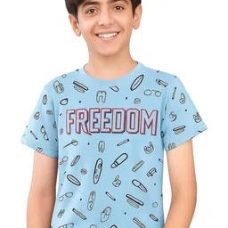 ACTLIVE Boys Cotton Blue T-Shirt-picture-5