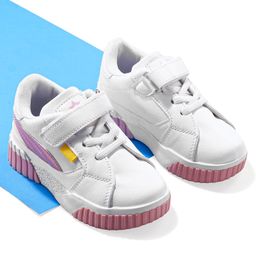Cute Walk by Babyhug Color Block Sneakers with Velcro Closure - White-image-74