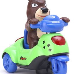 Toyzone Bear on Scooter Bump & Go Toy - Multicolour-14