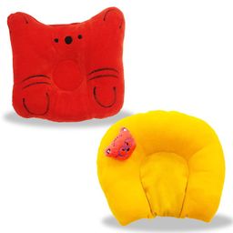 Chinmay Kids Polyester Fibre, Mustard Seeds Animals Baby Pillow Pack of 2  Red, Yellow-19