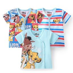 Babyhug Disney   Half Sleeves Jhabla With Lion King Graphics Pack of 3 - Multicolour-image-68