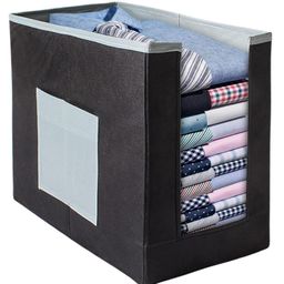PrettyKrafts Shirt Stacker Closet Organizer , Shirts and Clothing Organizer , Single , Big Grey Black-21