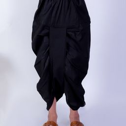 BownBee Cotton Solid  Dhoti - Black-image-28