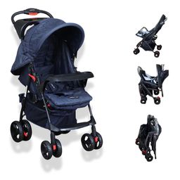 Little Pea Cruise Baby StrollerOne Touch Fold, 5-Point Harness, Multi-Recline 0-4 years Blue.-25