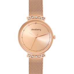 DressBerry Women Brass Embellished Dial & Wrap Around Straps Analogue Watch DB-SS24-17B-11