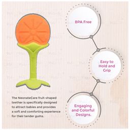 NeonateCare Baby Teether Set of 3 Fruit shaped Teether ( Color and design May Vary) image 2