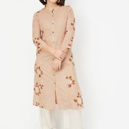 max Women Geometric Flared Sleeves Pathani Kurta-image-88