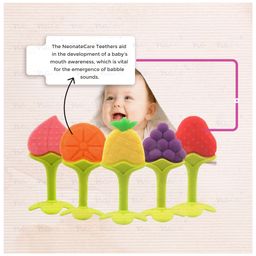 NeonateCare Baby Teether Set of 3 Fruit shaped Teether ( Color and design May Vary) image 3