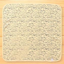 Simply Interlock Knit Bath Towel with Dino & Text Print L 80 x B 80 cm - Yellow image 3