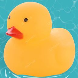 BitFeex Squeezy Duck Shape Toy Soft Rubber, Chu Chu Sound, Fun Bath Time Toy for Kids 1+ Years, 6 pcs Duck, Multicolor image 3