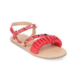 Tresmode Women Open Toe Flats with Buckles-66