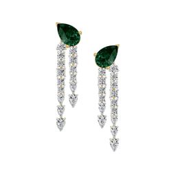 Emori 18KT Gold Empress Dewdrop Earrings With Lab Grown Diamond - 8.09 g-image-63