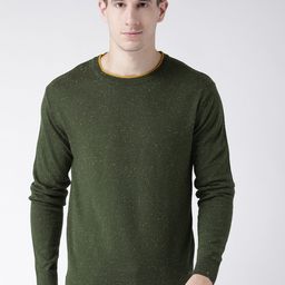 Club York Men Green Self Design Pullover-picture-42