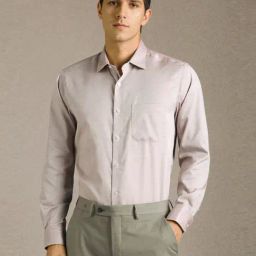 Louis Philippe Brown Cotton Regular Fit Printed Shirt-picture-25