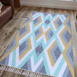 Pequra Multicolored Cotton Floor Covering Akira Rug-17