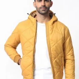 Rare Rabbit Yellow Regular Fit Solid Jacket-image-44