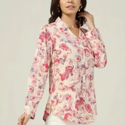 Mustard Multicolour Printed Casual Shirts-14