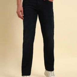 Cantabil Blue Regular Fit Solid Denim Jeans-image-51