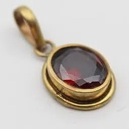 Brass Made Gomed Stone Panchdhatu Pendant, Original Small Hessonite Ashtdhatu Locket for Men & Women, Astrological Purpose Good Luck Neck Locket (Without Chain)-17