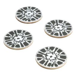 Freedom Tree Tamara Black And White Enamel Coaster- Set Of 4 image 2