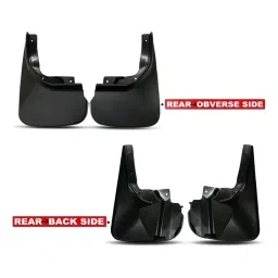 Auto Pearl Front and Rear Mud Guard For Renault Kwid (Black) Set of 4 Pcs image 4
