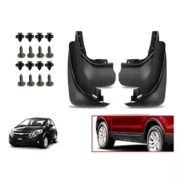 Auto Pearl Front and Rear Mud Guard For Chevrolet Sail 1.3 LT ABS (Black) Set of 4 Pcs-25