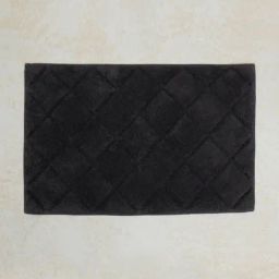 Westside Home Charcoal Diamond Design Non-Slip Bath Mat-29