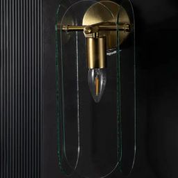 Whispering Homes Glorious Gold Metal & Glass Wall Sconce-14
