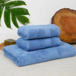Creeva Classic Royal Blue Cotton Solid Towels-image-67