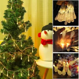X4Decor 20 Led Water Drop Shape String Light Plug In Warm White LD04 image 3